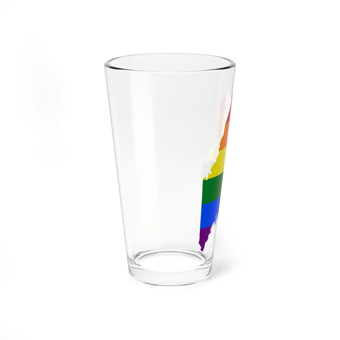 LGBT flag map of Maine (United States) Pint Glass 16oz - Go Mug Yourself