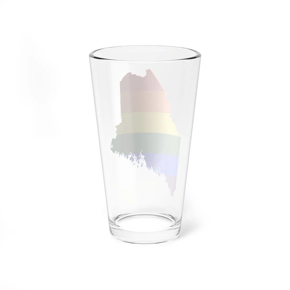 LGBT flag map of Maine (United States) Pint Glass 16oz - Go Mug Yourself
