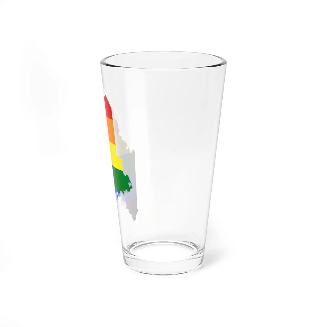 LGBT flag map of Maine (United States) Pint Glass 16oz - Go Mug Yourself