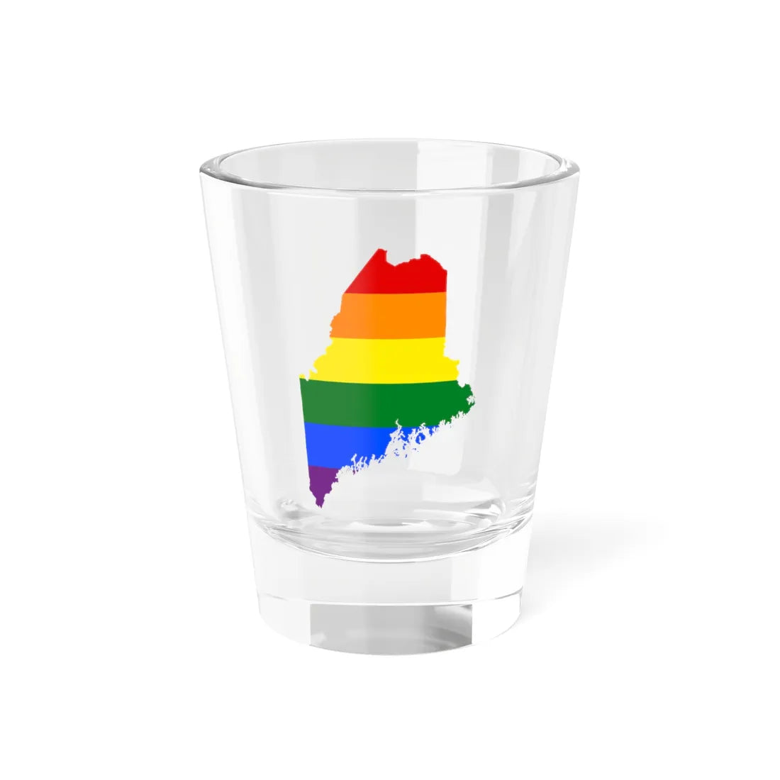 LGBT flag map of Maine (United States) Shot Glass 1.5oz 1.5oz - Go Mug Yourself