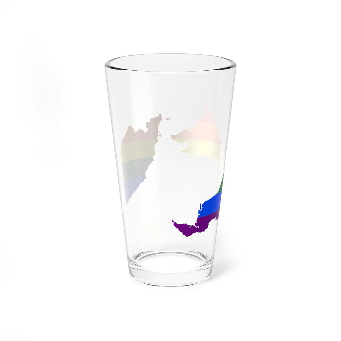 LGBT flag map of Malaysia (Malaysia) Pint Glass 16oz 16oz - Go Mug Yourself