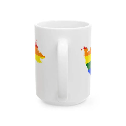 LGBT flag map of Malaysia (Malaysia) White Coffee Mug - Go Mug Yourself