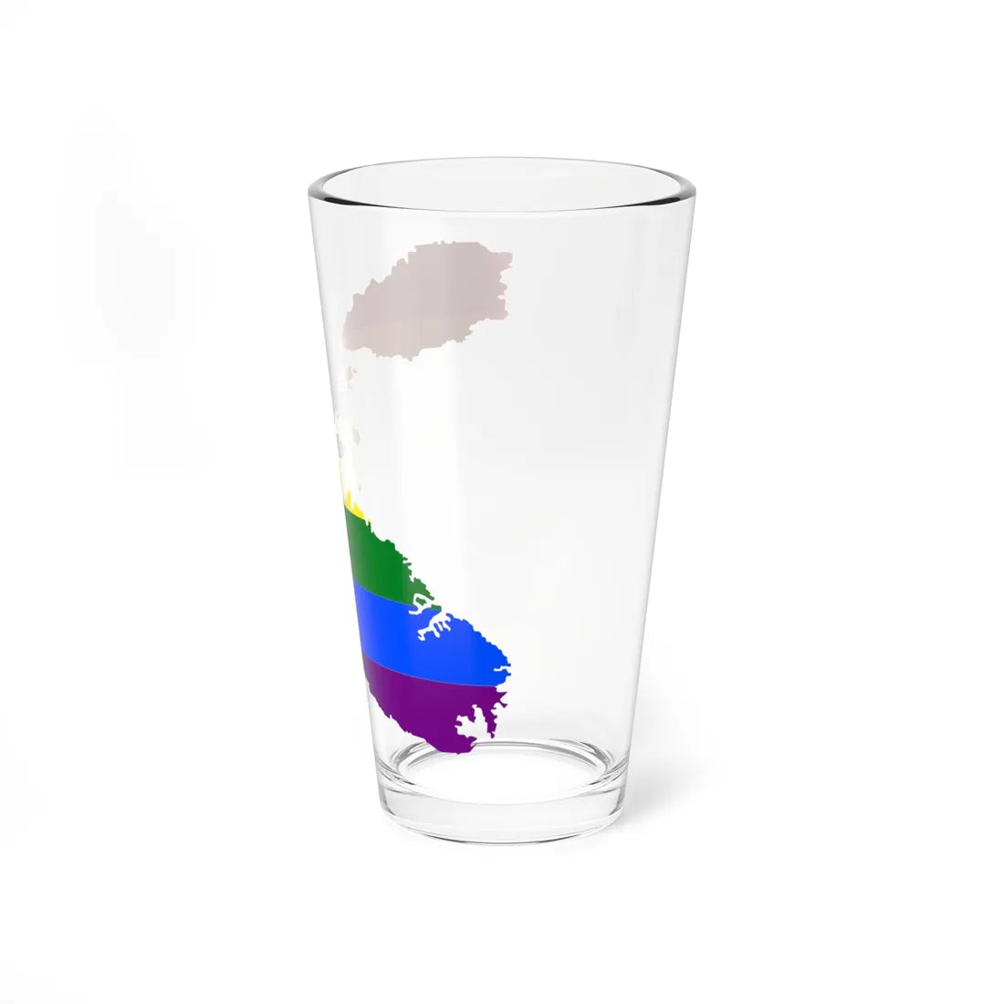 LGBT flag map of Malta (Malta) Pint Glass 16oz - Go Mug Yourself