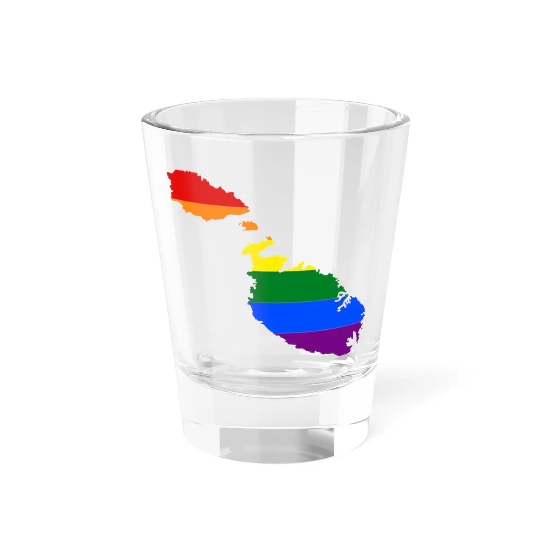 LGBT flag map of Malta (Malta) Shot Glass 1.5oz 1.5oz - Go Mug Yourself