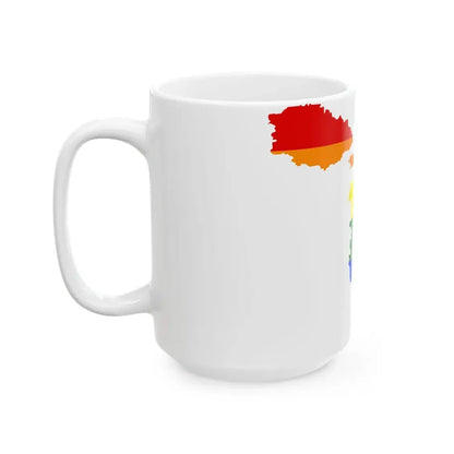 LGBT flag map of Malta (Malta) White Coffee Mug - Go Mug Yourself