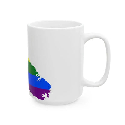 LGBT flag map of Malta (Malta) White Coffee Mug - Go Mug Yourself