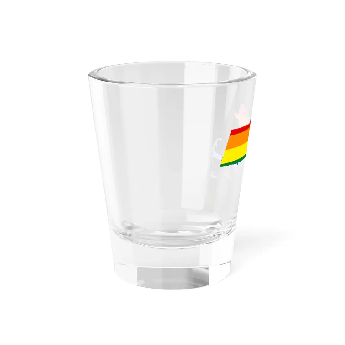 LGBT flag map of Massachusetts (United States) Shot Glass 1.5oz - Go Mug Yourself