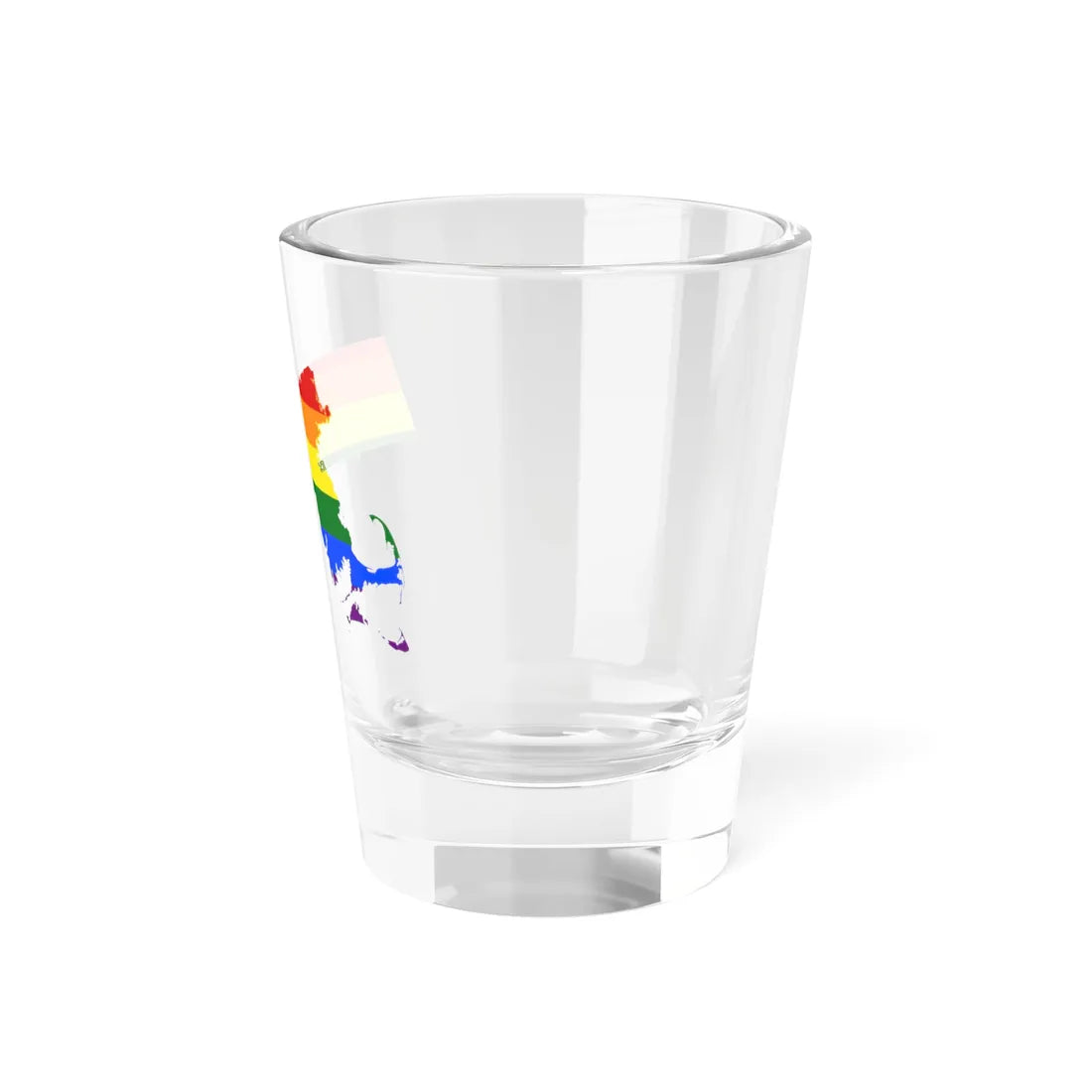 LGBT flag map of Massachusetts (United States) Shot Glass 1.5oz - Go Mug Yourself
