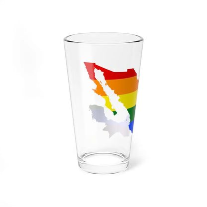 LGBT flag map of Mexico (Mexico) Pint Glass 16oz - Go Mug Yourself