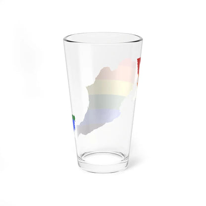LGBT flag map of Mexico (Mexico) Pint Glass 16oz - Go Mug Yourself