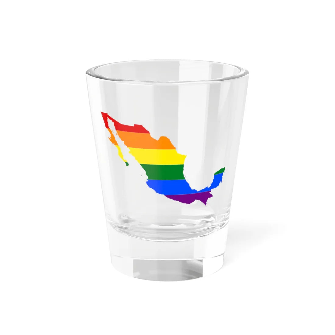 LGBT flag map of Mexico (Mexico) Shot Glass 1.5oz 1.5oz - Go Mug Yourself