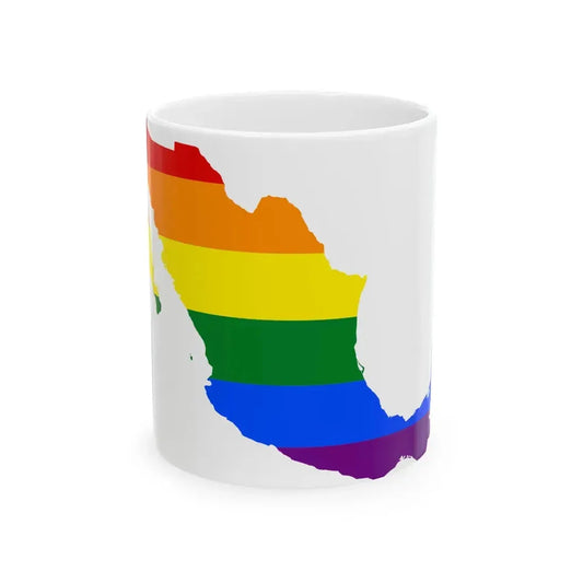 LGBT flag map of Mexico (Mexico) White Coffee Mug 11oz - Go Mug Yourself