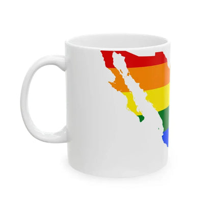 LGBT flag map of Mexico (Mexico) White Coffee Mug - Go Mug Yourself