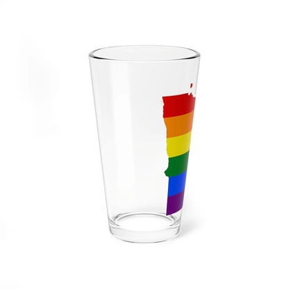 LGBT flag map of Minnesota (United States) Pint Glass 16oz - Go Mug Yourself