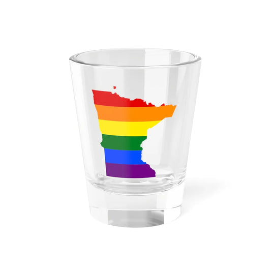 LGBT flag map of Minnesota (United States) Shot Glass 1.5oz 1.5oz - Go Mug Yourself