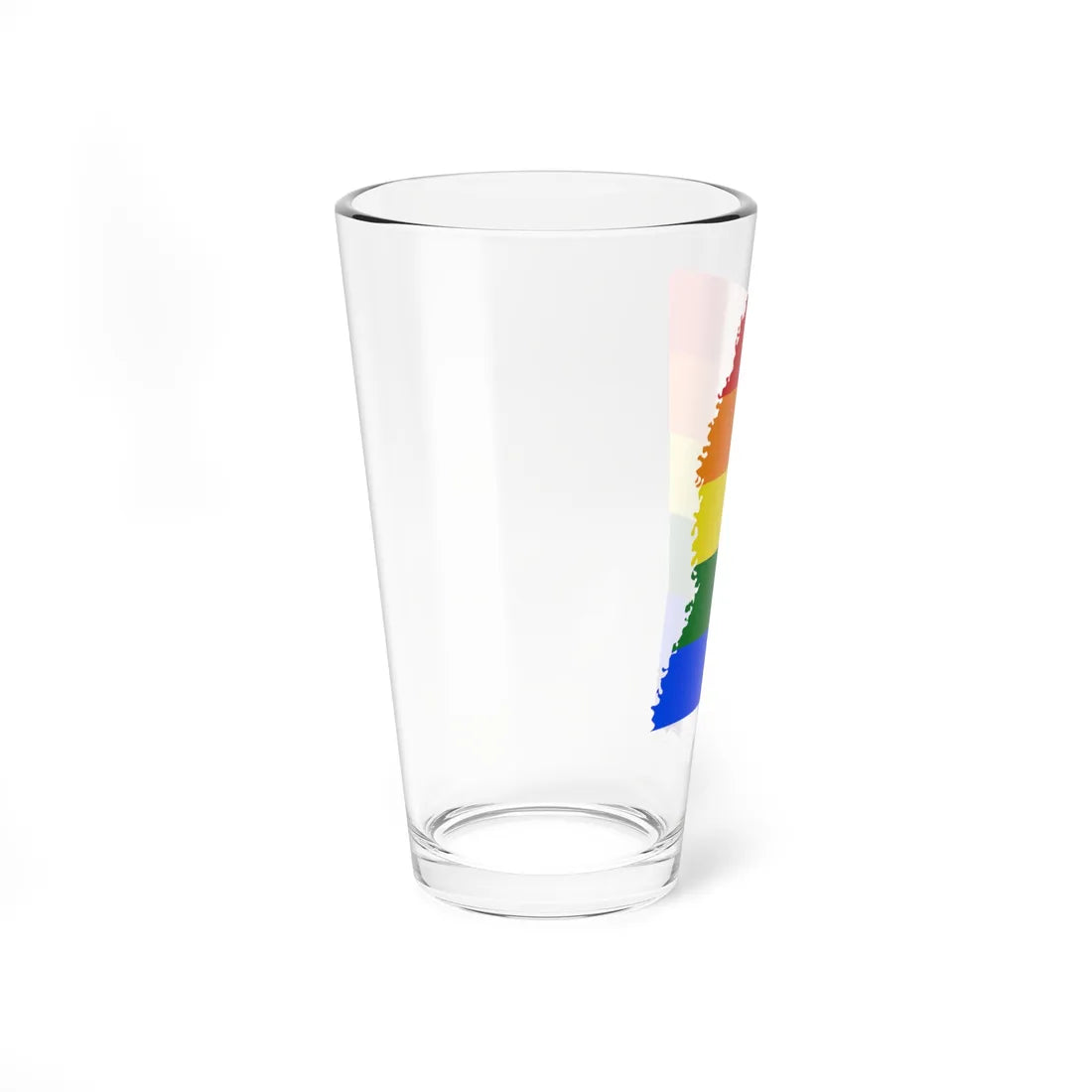 LGBT flag map of Mississippi (United States) Pint Glass 16oz - Go Mug Yourself