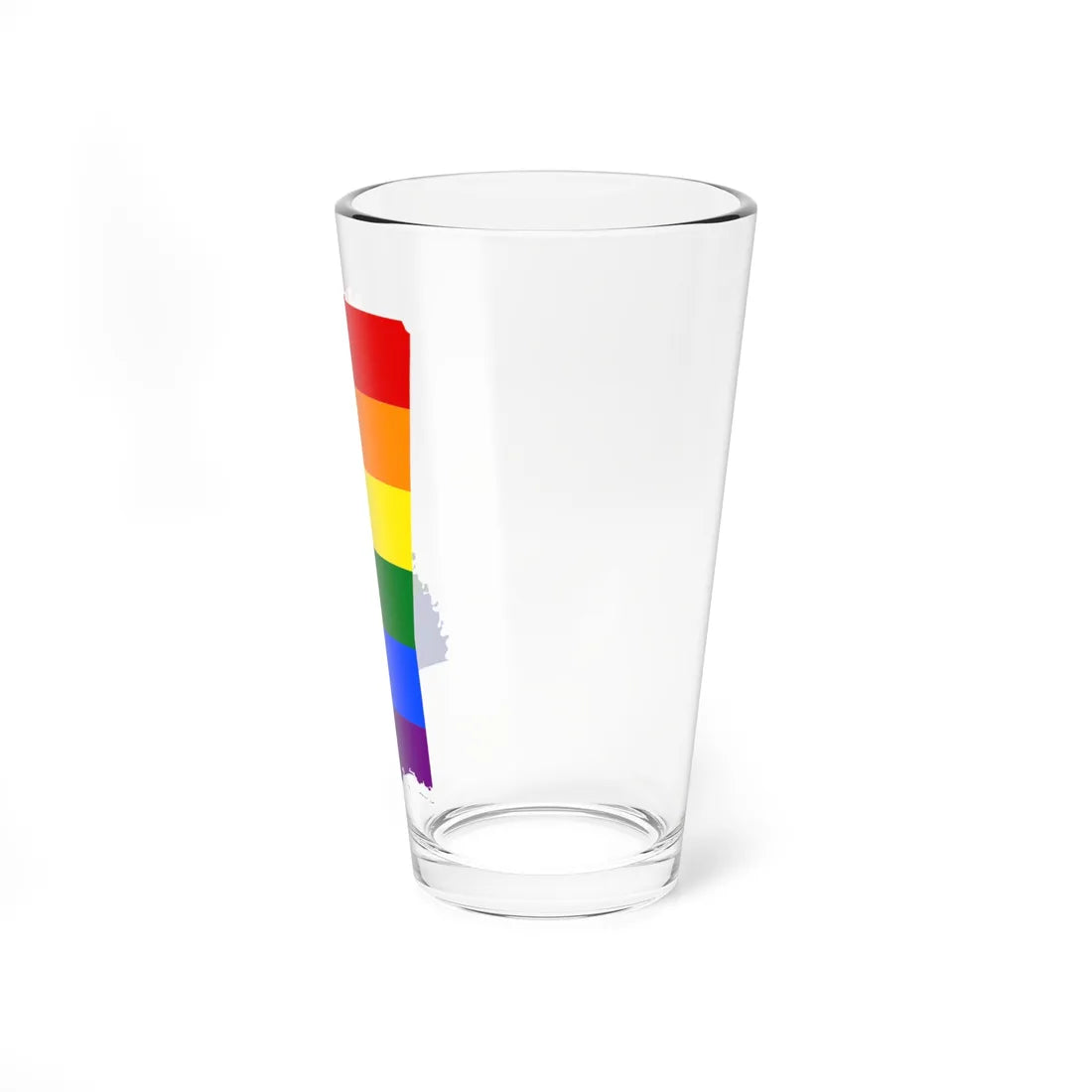 LGBT flag map of Mississippi (United States) Pint Glass 16oz - Go Mug Yourself