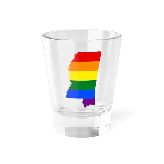 LGBT flag map of Mississippi (United States) Shot Glass 1.5oz 1.5oz - Go Mug Yourself