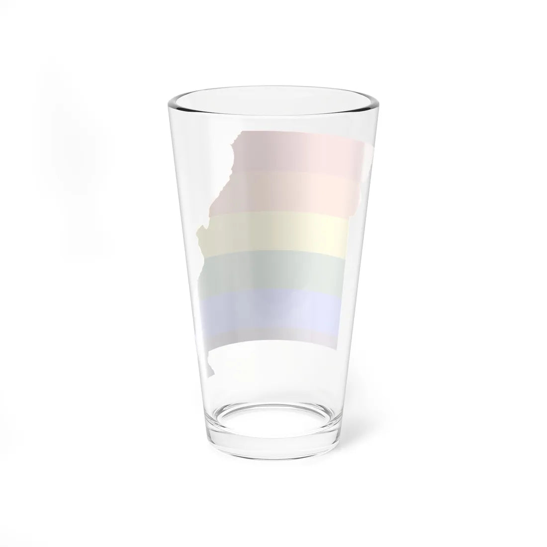 LGBT flag map of Missouri (United States) Pint Glass 16oz - Go Mug Yourself
