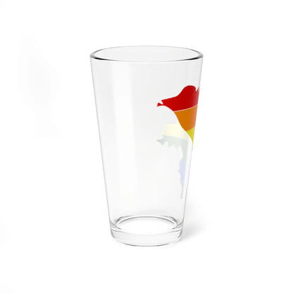 LGBT flag map of Moldova (Moldova) Pint Glass 16oz - Go Mug Yourself