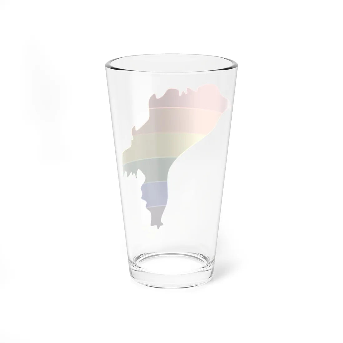 LGBT flag map of Moldova (Moldova) Pint Glass 16oz - Go Mug Yourself