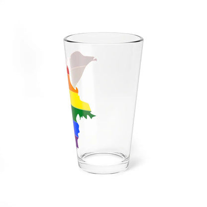 LGBT flag map of Moldova (Moldova) Pint Glass 16oz - Go Mug Yourself