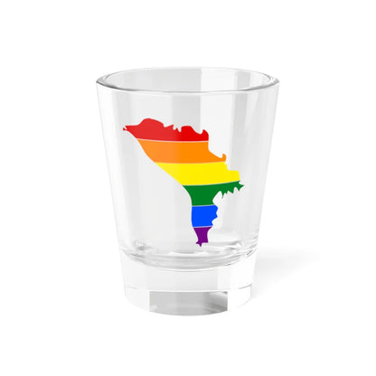 LGBT flag map of Moldova (Moldova) Shot Glass 1.5oz 1.5oz - Go Mug Yourself