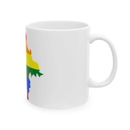 LGBT flag map of Moldova (Moldova) White Coffee Mug - Go Mug Yourself