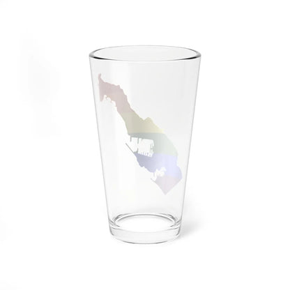 LGBT flag map of Monaco (Monaco) Pint Glass 16oz - Go Mug Yourself