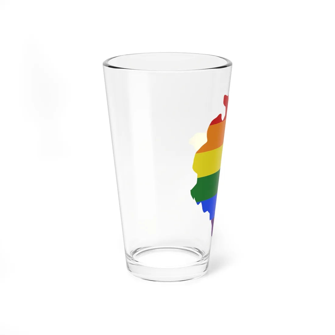 LGBT flag map of Montenegro (Montenegro) Pint Glass 16oz - Go Mug Yourself