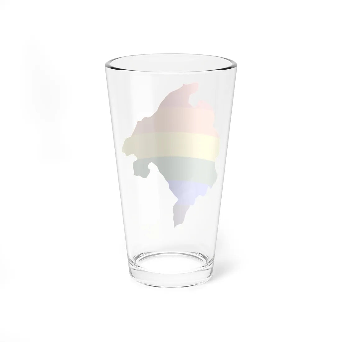 LGBT flag map of Montenegro (Montenegro) Pint Glass 16oz - Go Mug Yourself