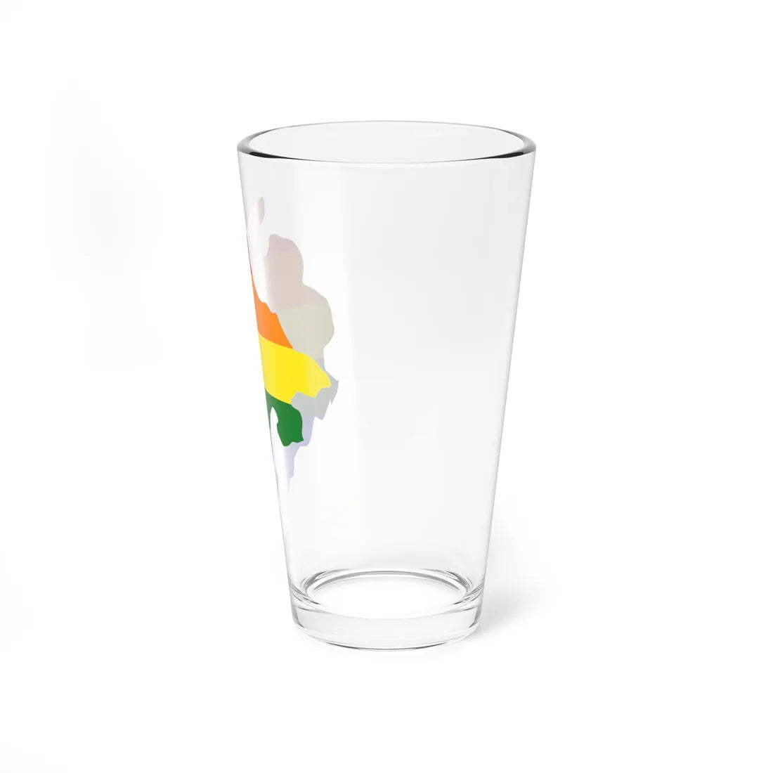 LGBT flag map of Montenegro (Montenegro) Pint Glass 16oz - Go Mug Yourself