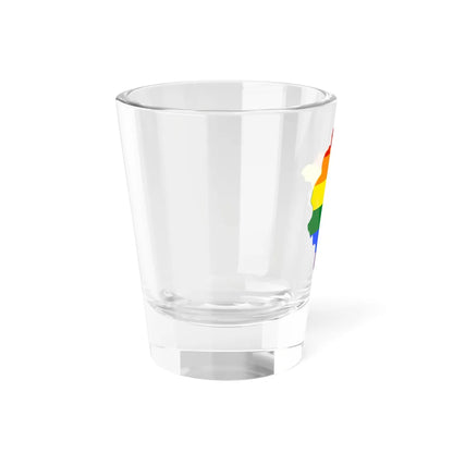 LGBT flag map of Montenegro (Montenegro) Shot Glass 1.5oz - Go Mug Yourself
