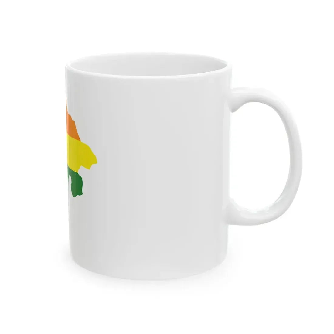 LGBT flag map of Montenegro (Montenegro) White Coffee Mug - Go Mug Yourself