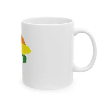 LGBT flag map of Montenegro (Montenegro) White Coffee Mug - Go Mug Yourself
