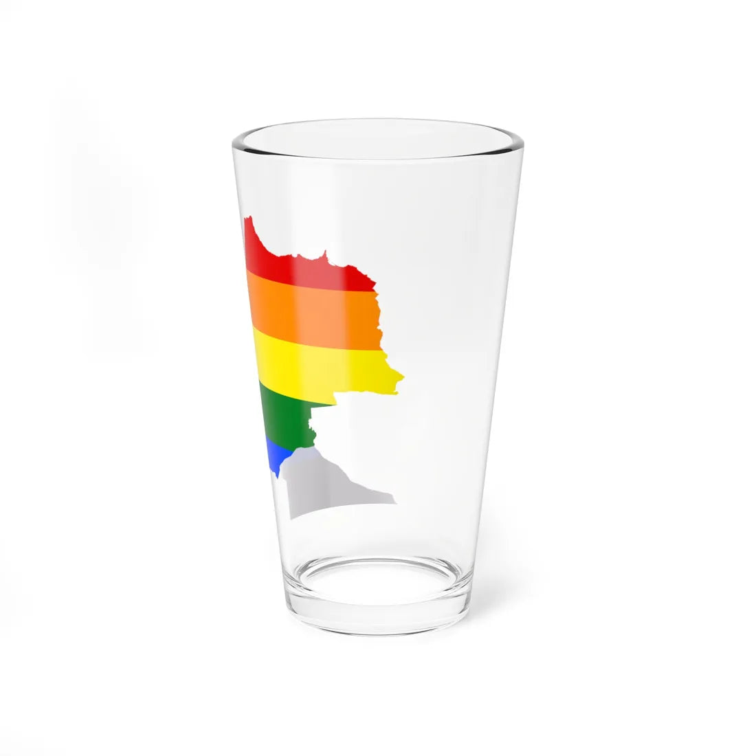LGBT flag map of Morocco (Morocco) Pint Glass 16oz - Go Mug Yourself