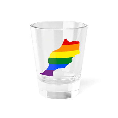 LGBT flag map of Morocco (Morocco) Shot Glass 1.5oz 1.5oz - Go Mug Yourself