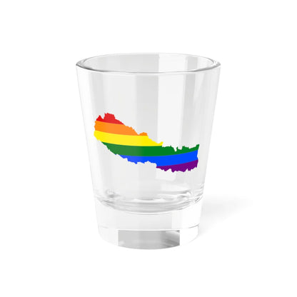 LGBT flag map of Nepal (Nepal) Shot Glass 1.5oz 1.5oz - Go Mug Yourself