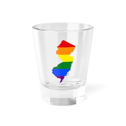 LGBT flag map of New Jersey (United States) Shot Glass 1.5oz - Go Mug Yourself