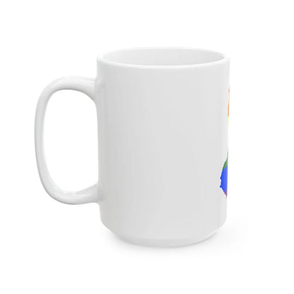 LGBT flag map of New Jersey (United States) White Coffee Mug - Go Mug Yourself