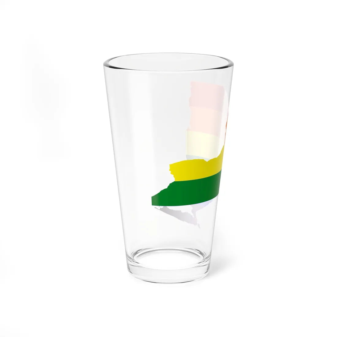 LGBT flag map of New York (United States) Pint Glass 16oz - Go Mug Yourself
