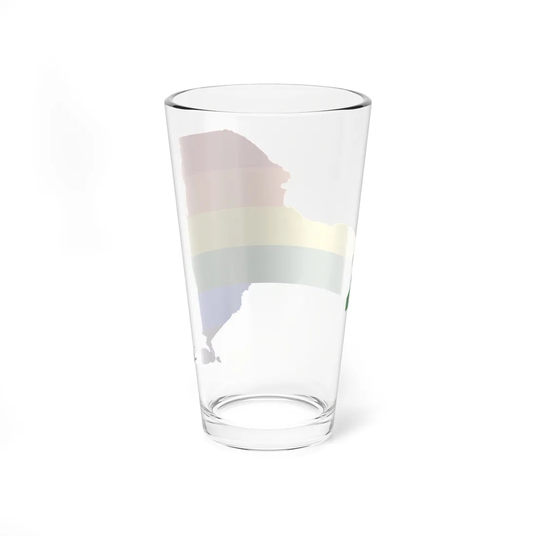 LGBT flag map of New York (United States) Pint Glass 16oz - Go Mug Yourself