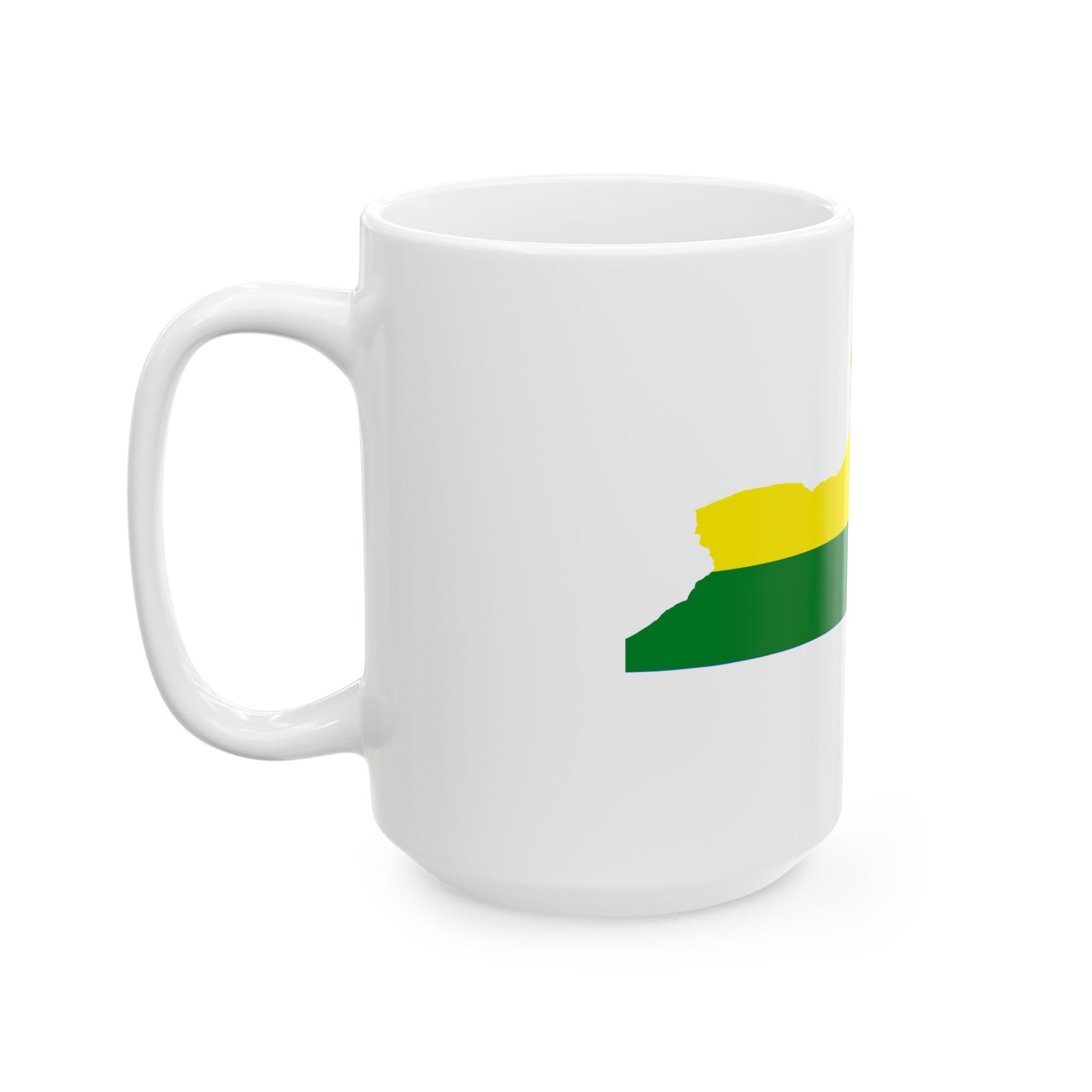 LGBT flag map of New York (United States) White Coffee Mug-Go Mug Yourself