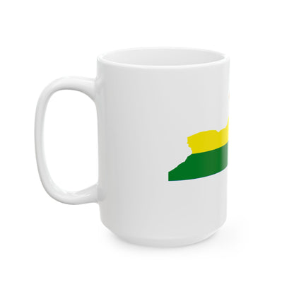 LGBT flag map of New York (United States) White Coffee Mug-Go Mug Yourself