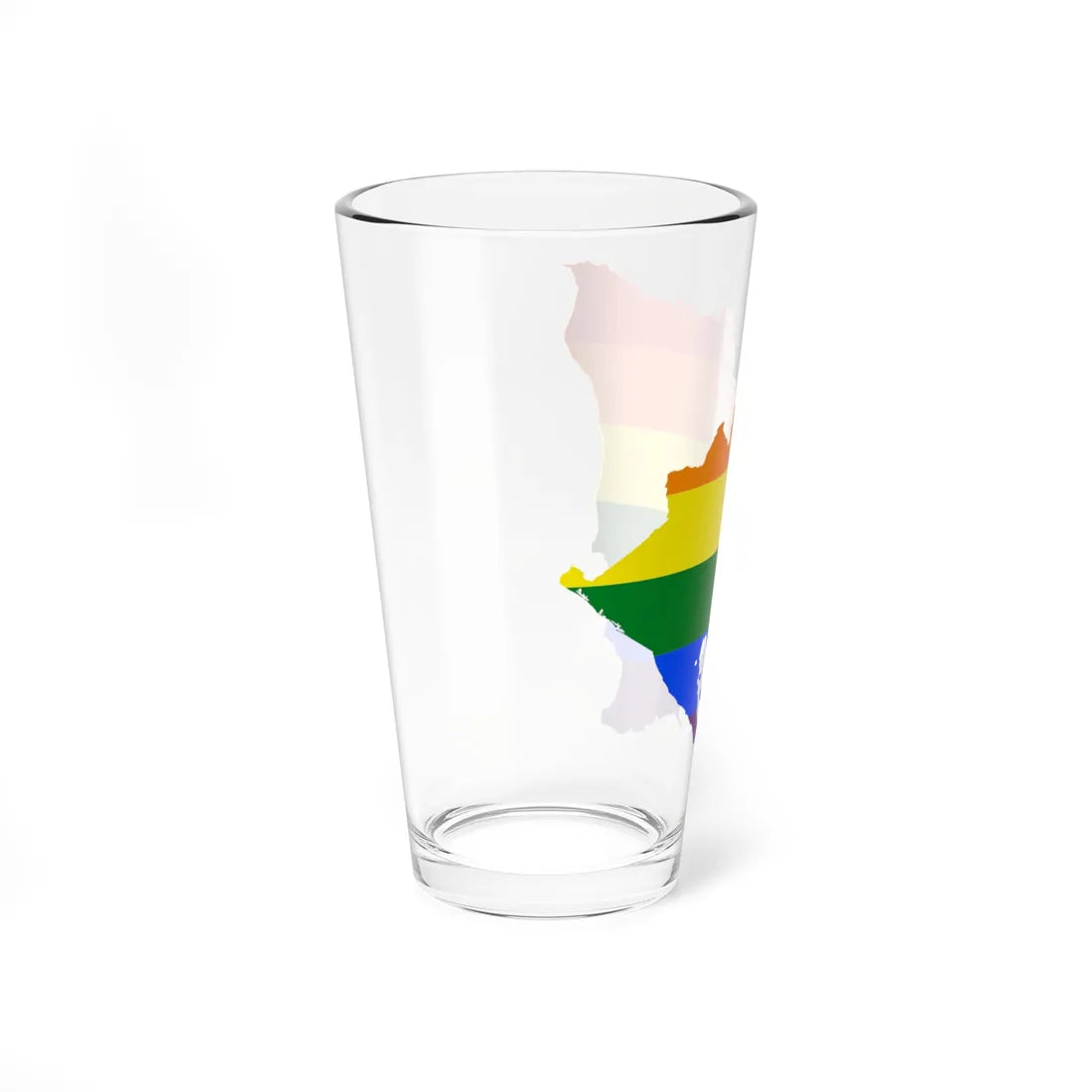 LGBT flag map of Nicaragua (Nicaragua) Pint Glass 16oz - Go Mug Yourself