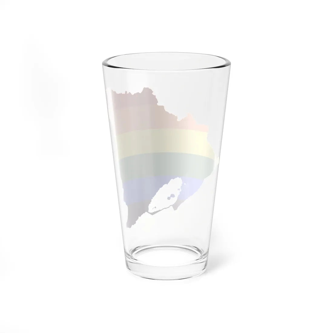 LGBT flag map of Nicaragua (Nicaragua) Pint Glass 16oz - Go Mug Yourself