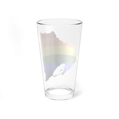 LGBT flag map of Nicaragua (Nicaragua) Pint Glass 16oz - Go Mug Yourself