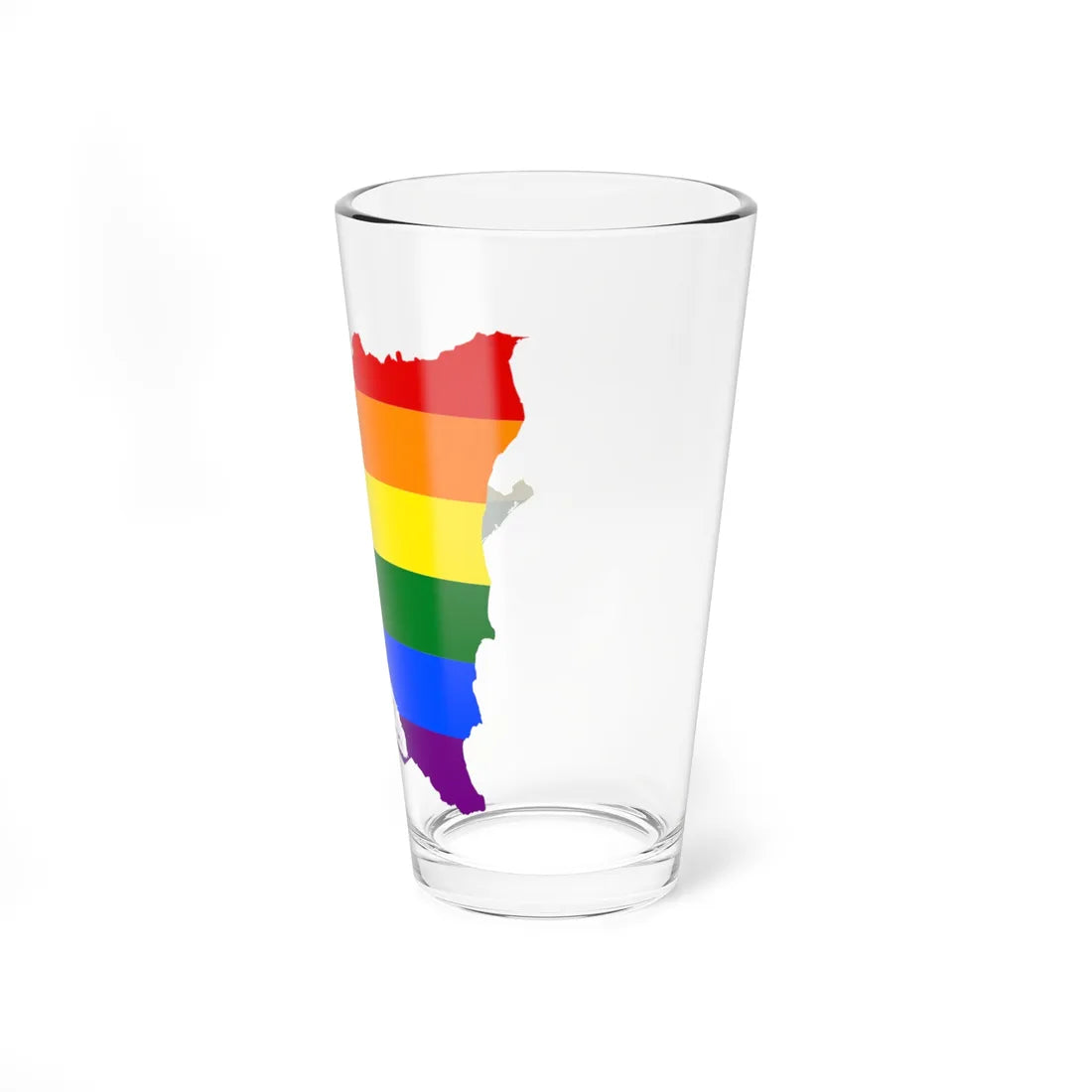 LGBT flag map of Nicaragua (Nicaragua) Pint Glass 16oz - Go Mug Yourself