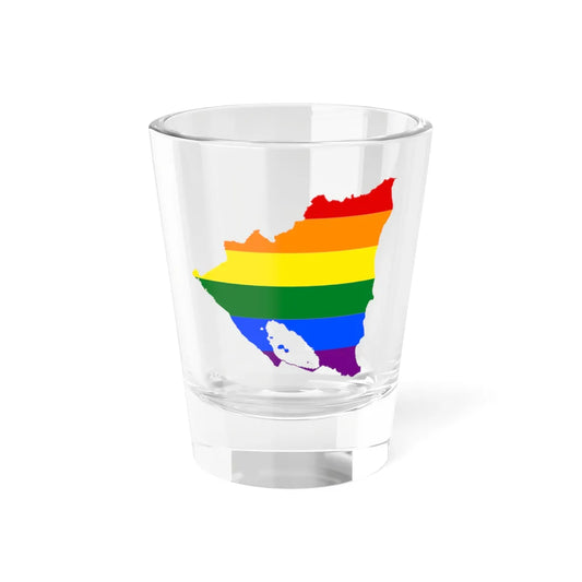 LGBT flag map of Nicaragua (Nicaragua) Shot Glass 1.5oz 1.5oz - Go Mug Yourself