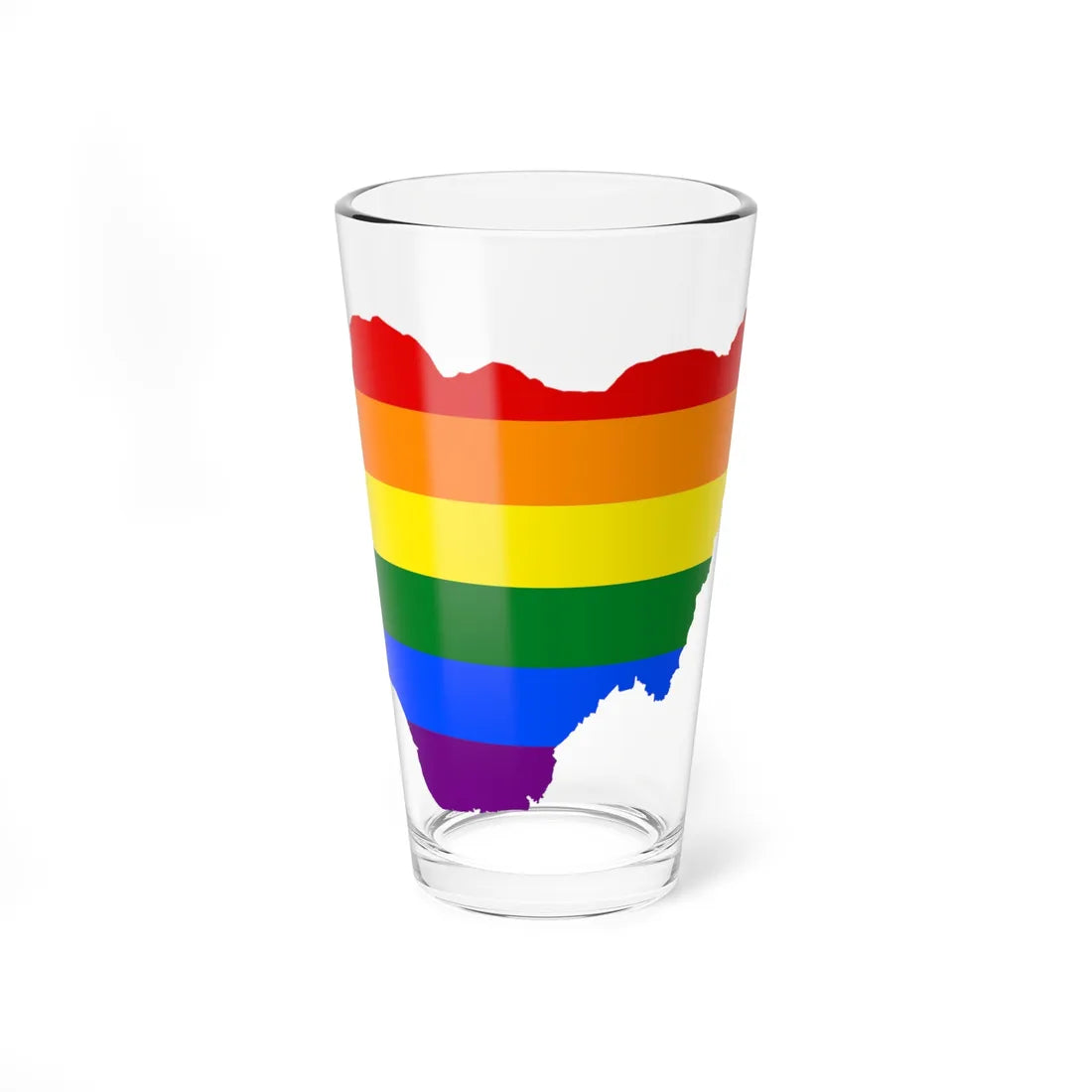 LGBT flag map of Nigeria (Niger) Pint Glass 16oz 16oz - Go Mug Yourself